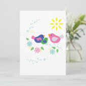 3羽の鳥の家族 サンキューカード (スタンド正面)