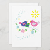 3羽の鳥の家族 サンキューカード (正面/裏面)