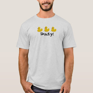 3羽の黄色いゴム製アヒルとのアヒルちゃん続けて Tシャツ