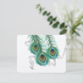 3羽クジャク鳥の暗結婚い反応 出欠カード (スタンド正面)