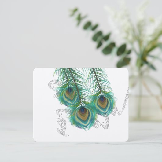 3羽クジャク鳥の暗結婚い反応 出欠カード (スタンド正面)