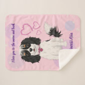 3色のキャバリアカスタムデザイン シェルパブランケット (正面(横))