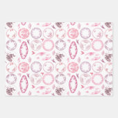 3色のセット |アンティークフランスのプレートシート ラッピングペーパーシート (正面2)