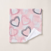 3色の抽象芸術パターン バスタオルセット (ウォッシュタオル)