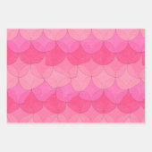 3色の種類//波形の幾何学的な折り返し紙 ラッピングペーパーシート (正面3)