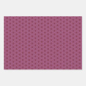 3色の紫のセット ラッピングペーパーシート (正面2)