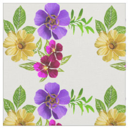 3色の花の生地 ファブリック