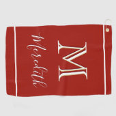 3色はっきりしたモノグラユニークムI名で明るい ゴルフタオル (横)