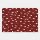 3色アネモンスラッピング紙シートセット ラッピングペーパーシート (正面3)