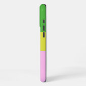 3色アートの絵 iPhoneケース (左側面)