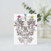 3色アート ポストカード (スタンド正面)