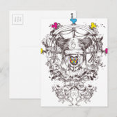 3色アート ポストカード (正面/裏面)