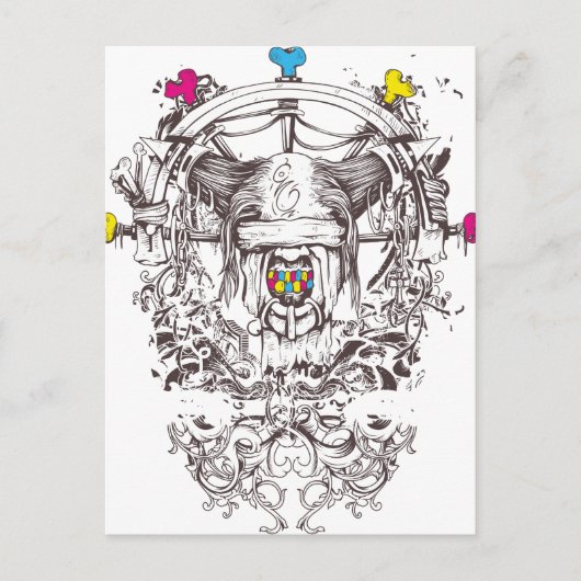 3色アート ポストカード (正面)