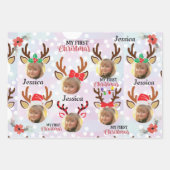 3色エレガント金ゴールドメリークリスマスラッピングパップ ラッピングペーパーシート (正面3)