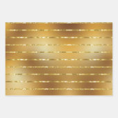 3色エレガント金ゴールドメリークリスマス ラッピングペーパーシート (正面3)