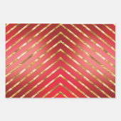 3色エレガント金ゴールドメリークリスマス ラッピングペーパーシート (正面2)