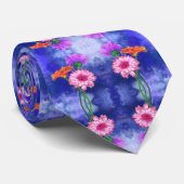 3色ガーベラスネックタイ絵画ズ ネクタイ (ロール)