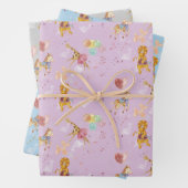 3色サバンナフラットラッピング紙3枚 ラッピングペーパーシート (インサイチュ)