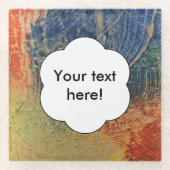 3色絵を描 ガラスコースター (正面)