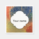 3色絵を描 スタンダードカクテルナプキン (正面)