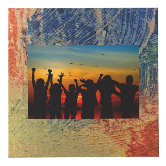 3色絵を描 フォトキューブ (正面)