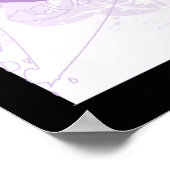 3花かわいらし – 紫 ポスター (角)