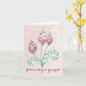 3花付きノートカーお洒落ド カード (黄色い花)