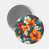 #3花柄 マグネット (正面/裏面)