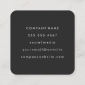 3芸術的フェイク金ゴールド スクエア名刺 (裏面)