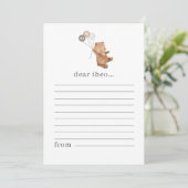 3茶色のバルーン付きクマ時間カプセルノートカード シーズンカード (スタンド正面)