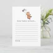 3茶色のバルーン付きクマ時間カプセルノートカード シーズンカード (スタンド正面)