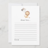 3茶色のバルーン付きライオン時間カプセルノートカード シーズンカード (正面)