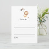 3茶色のバルーン付きライオン時間カプセルノートカード シーズンカード (スタンド正面)