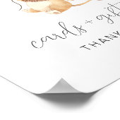 3茶色の風船カード付きライオンのギフトサイン ポスター (角)