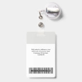 3複数のロゴ従業員の写真、バーコード、名前 バッジ (Back with Retractable)