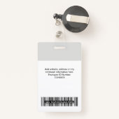 3複数のロゴ従業員の写真、バーコード、名前 バッジ (裏面リトラクタブル付き)