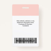 3複数のロゴ(従業員写真、バーコード、氏名B) バッジ (裏面)