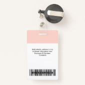 3複数のロゴ(従業員写真、バーコード、氏名B) バッジ (裏面リトラクタブル付き)