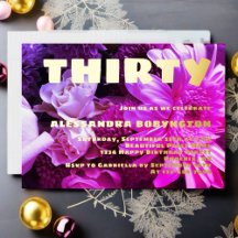 3誕生祝いピンクパープルフローラ