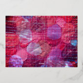 3誕生祝いピンク赤紫ブライト 箔招待状 (裏面)