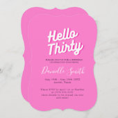 3誕生祝いホットピンク 招待状 (正面/裏面)