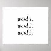 3語で自分の感動的文字を作成する ポスター (正面)