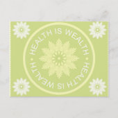 3語の引用文~健康は富~ ポストカード (正面)