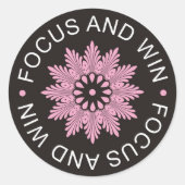 3語引用文~フォーカスして勝つやる気を起こさせる~ ラウンドシール (正面)