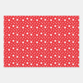 3調整クリスマスツリー雪だるま星 ラッピングペーパーシート (正面2)