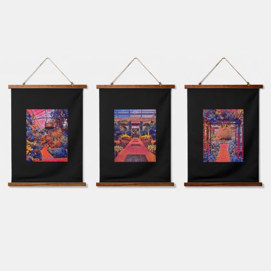 3調整壁タペストリーのセット 吊り下げ型タペストリー (トリプル)