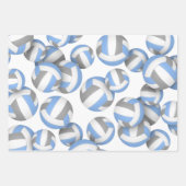 3調整式ライトブルーグレーバレーボール ラッピングペーパーシート (正面)