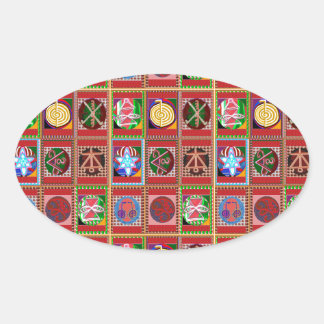 3販売カルナ霊気ヒーリングシンボルアートギフト 楕円形シール