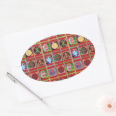 3販売カルナ霊気ヒーリングシンボルアートギフト 楕円形シール (封筒)