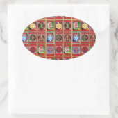 3販売カルナ霊気ヒーリングシンボルアートギフト 楕円形シール (バッグ)